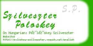 szilveszter poloskey business card